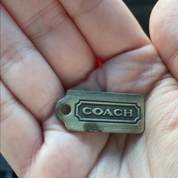Vintage Coach Antique Brass hang tag - Picture 1 of 4